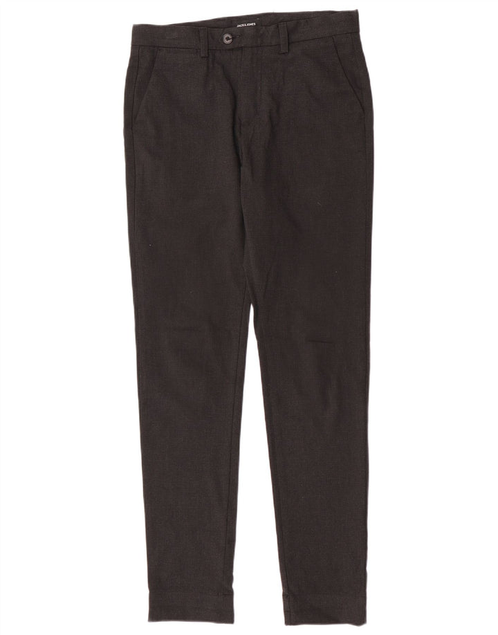 Jack & Jones Herre Slim Suit Bukser W30 L32 Grå Houndstooth Polyester