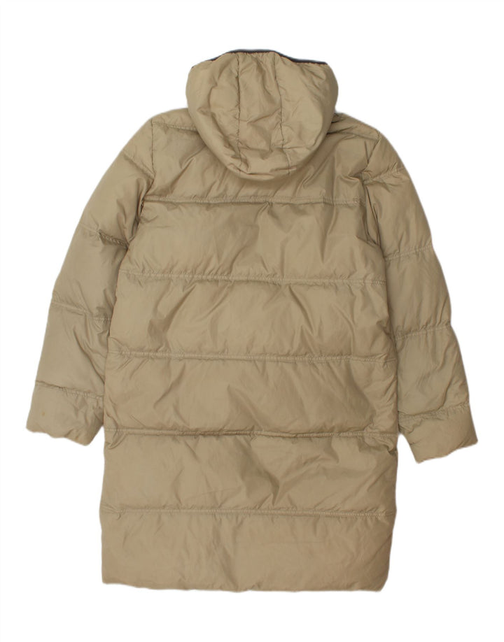 FILA Womens Hooded Padded Coat UK 14 Medium Beige Polyamide Vintage Fila and Second-Hand Fila from Messina Hembry 