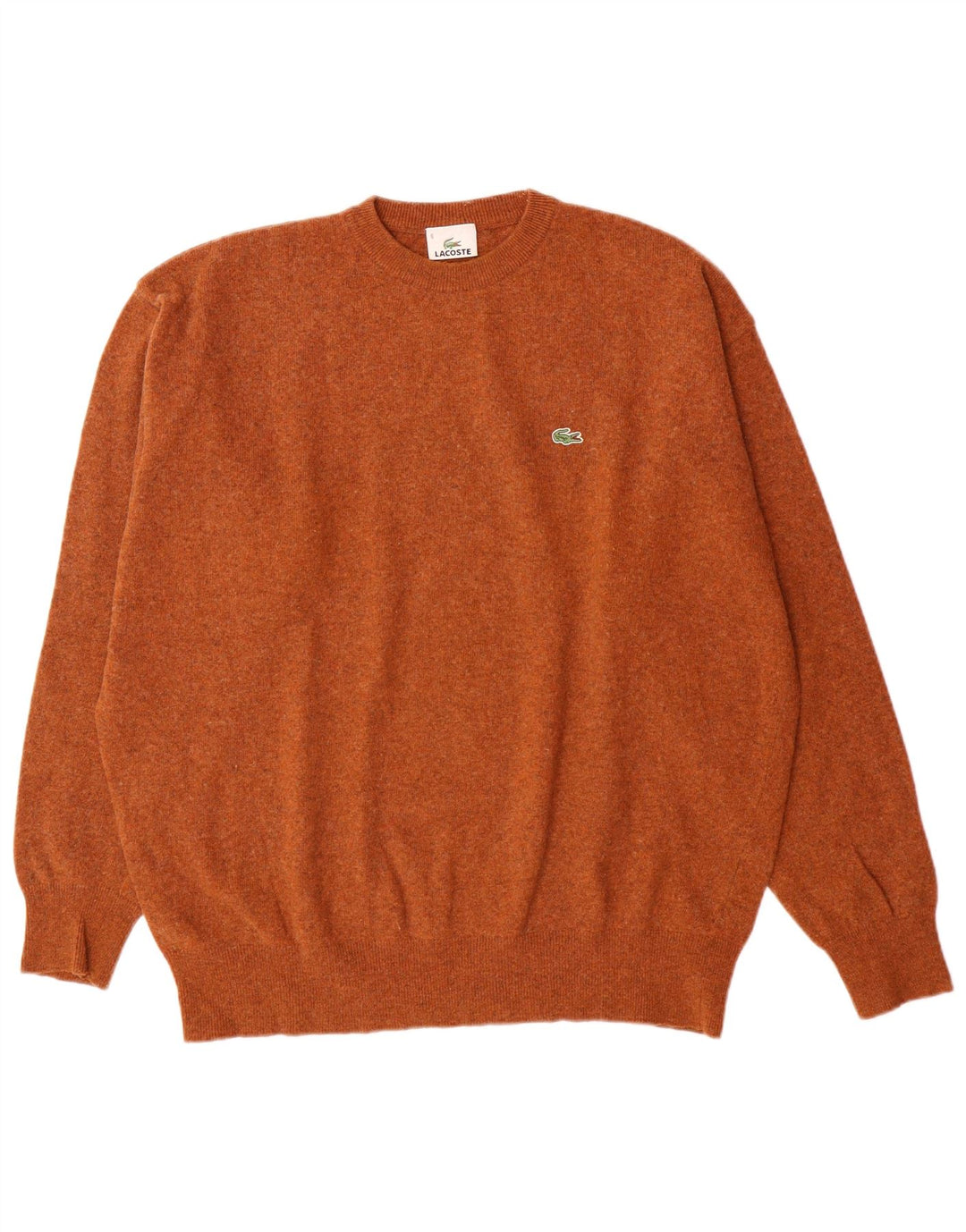 Lacoste Herre sweater med rund hals str. 6 XL Brun lammeuld