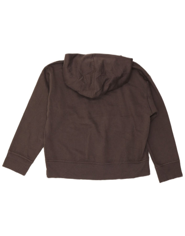 Zara Dame Oversized Hoodie Jumper UK 10 Small Grey Bomuld