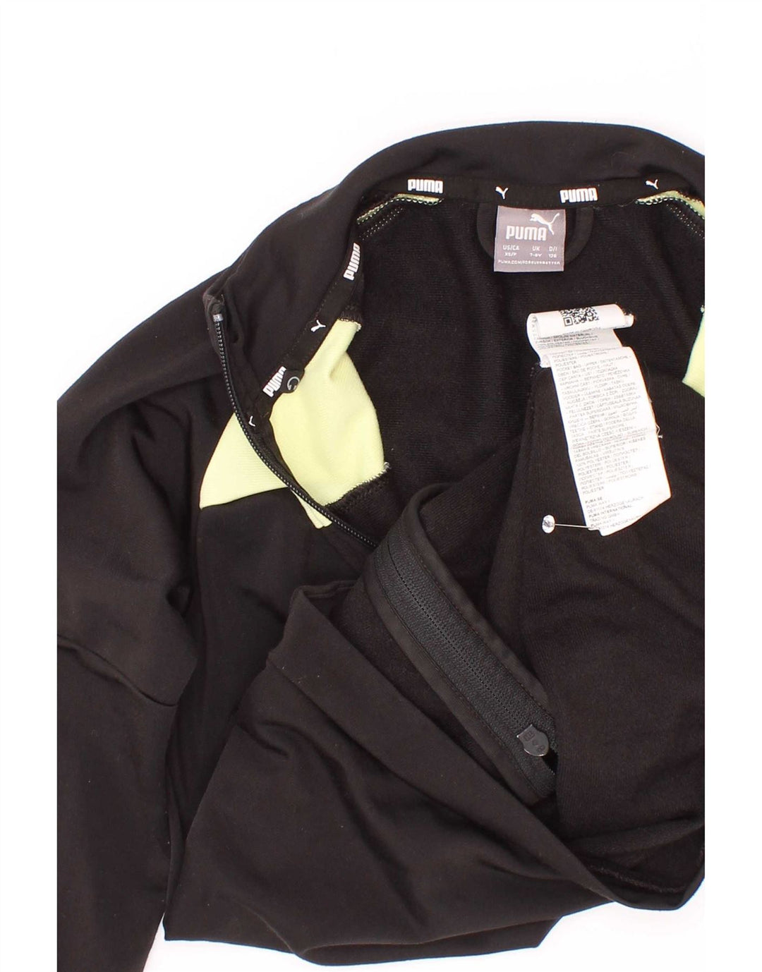 Puma Træningsdragt Topjakke til drenge 7-8 år Sort Colourblock Polyester