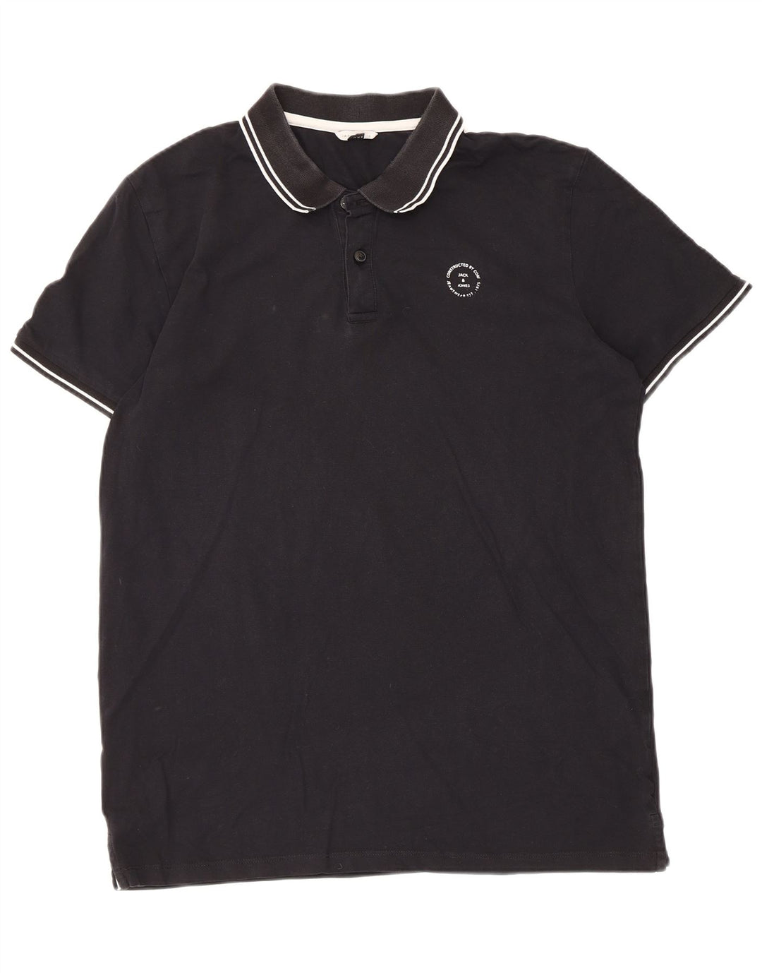 Jack & Jones herre poloshirt XL sort stribet