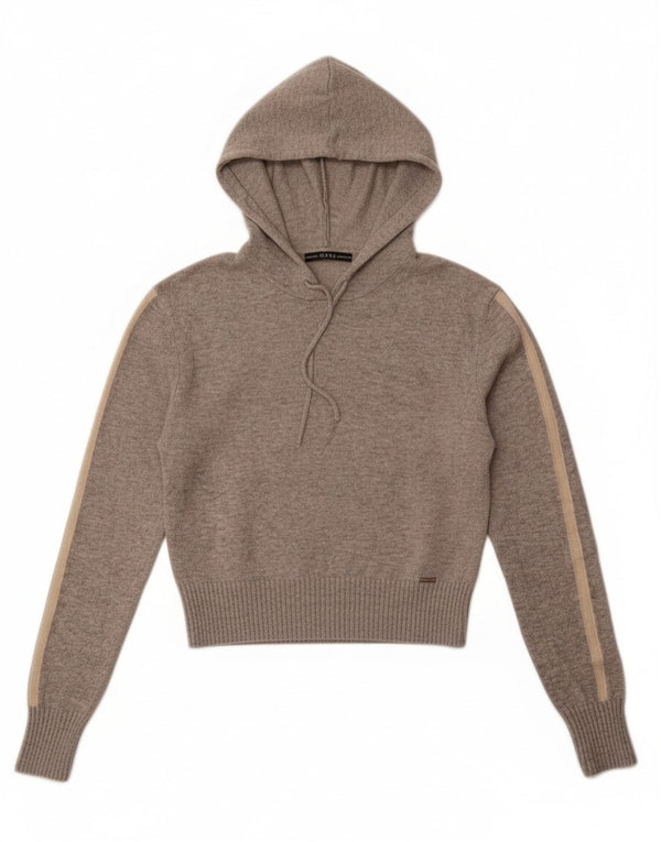 Guess Dame Crop Hættetrøje UK 6 XS Grå Colourblock