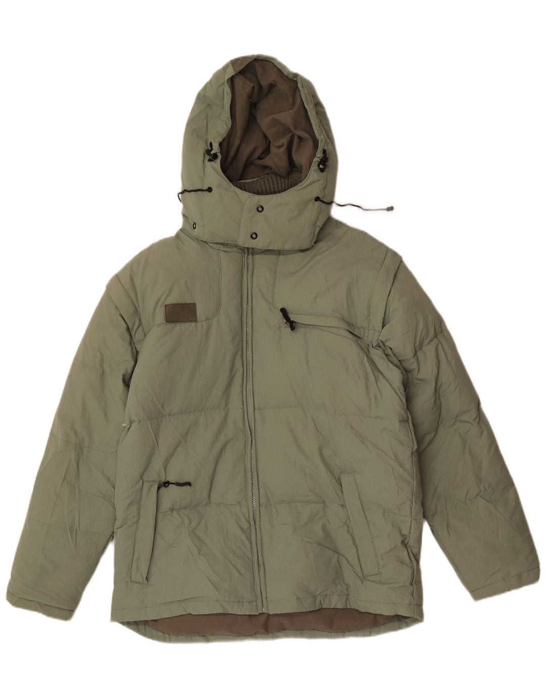 Fila Herre hættepolstret jakke UK 36 Lille grøn polyester