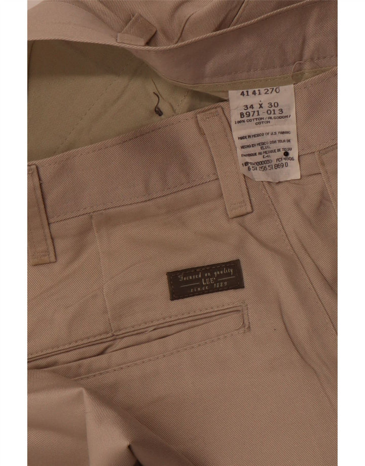 LEE Herre Pegged Chino Bukser W34 L30 Beige Bomuld