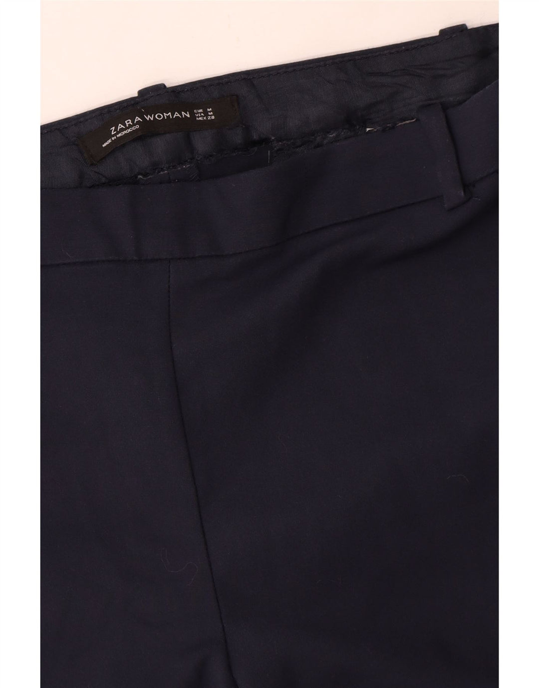 Zara Dame Slim Casual Bukser Medium W28 L26 Marineblå