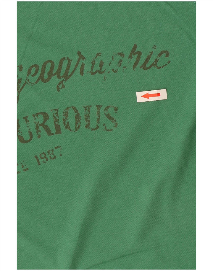 Napapijri Herre grafisk T-shirt Top XL Grøn Bomuld
