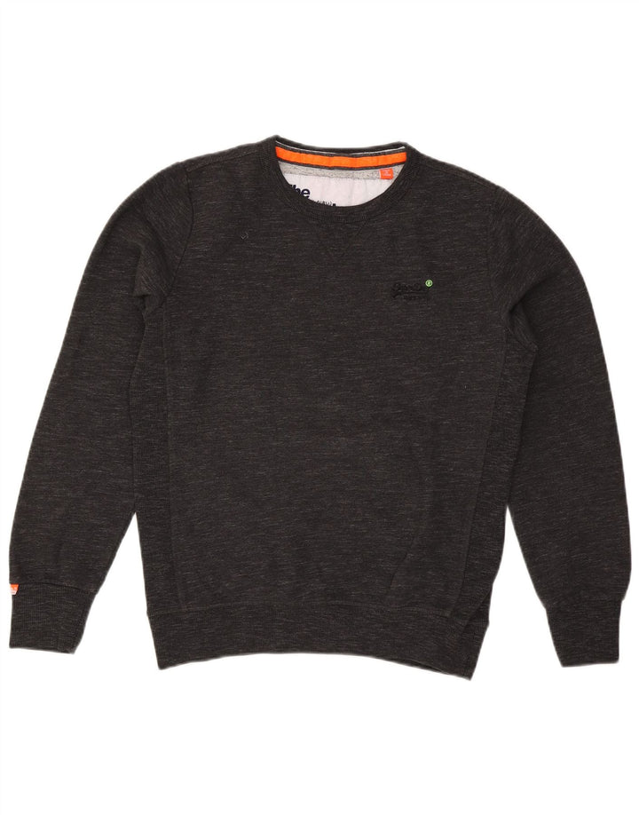 Superdry Sweatshirt-trøje til mænd Medium Grey Flecked Bomuld