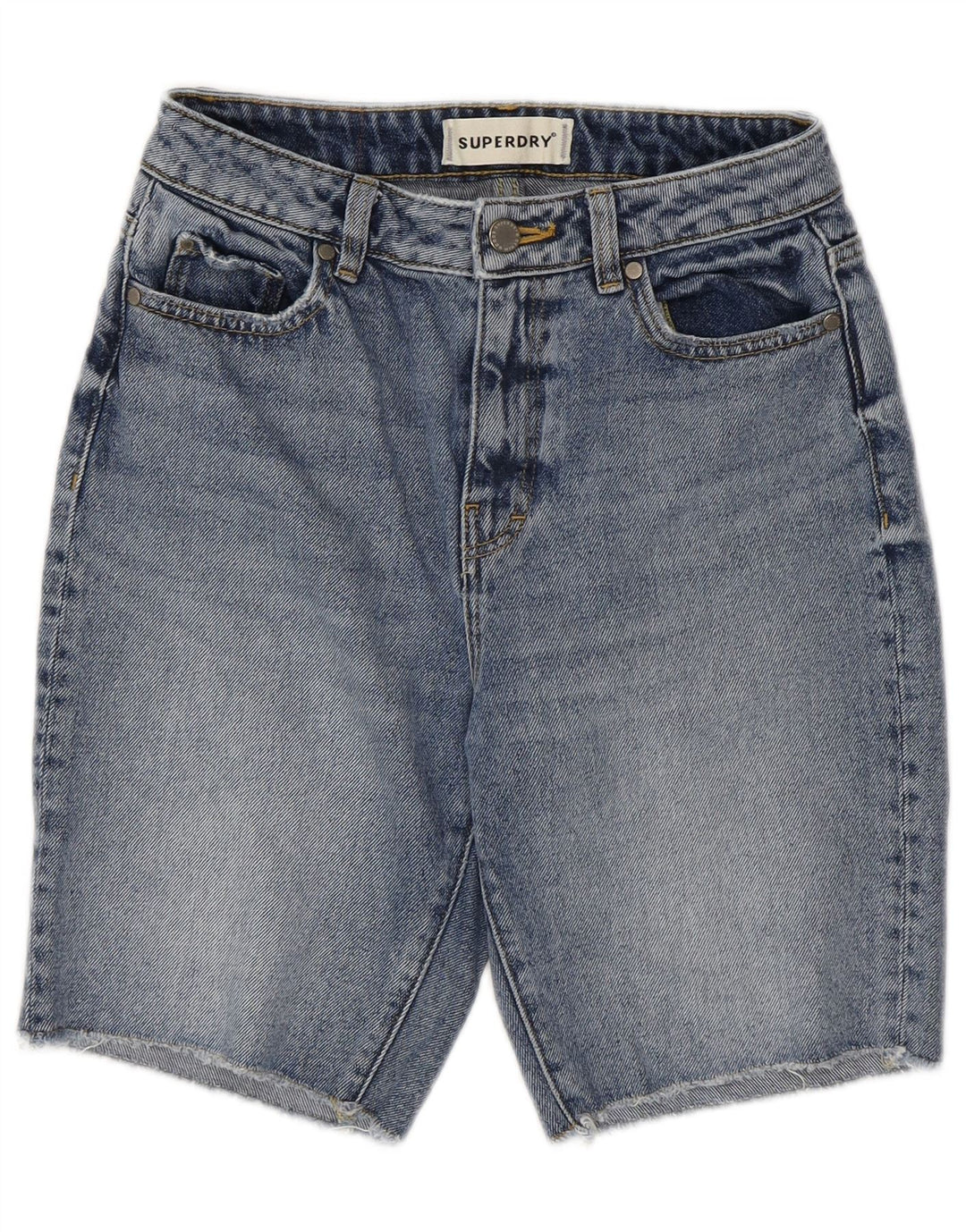 SUPERDRY denimshorts til kvinder W26 Små blå bomuld