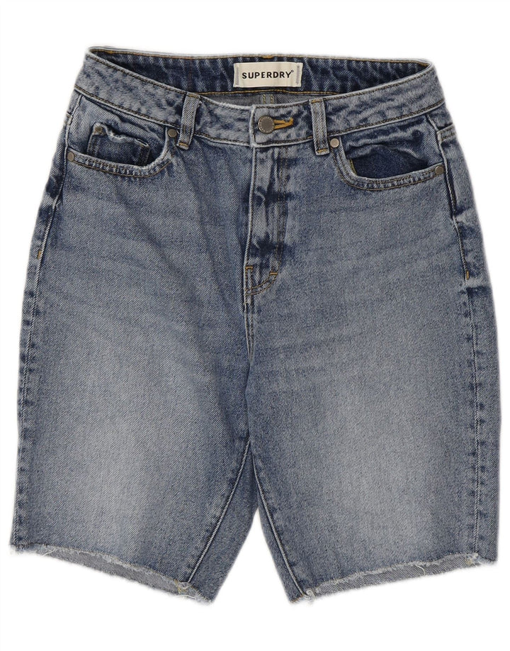 SUPERDRY denimshorts til kvinder W26 Små blå bomuld