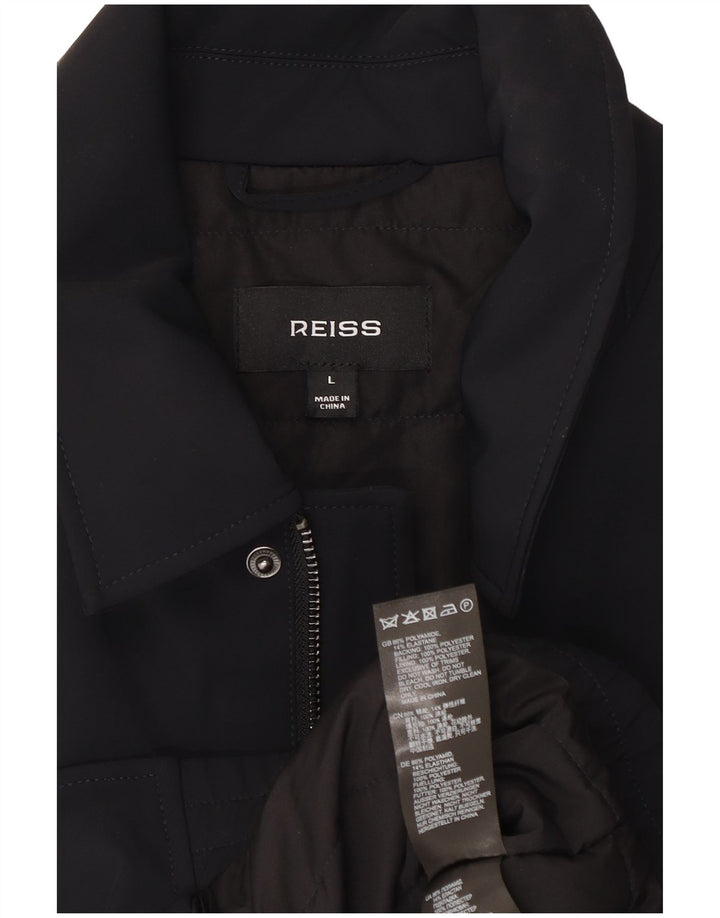 Reiss Bomberjakke til mænd UK 40 Stor sort polyester