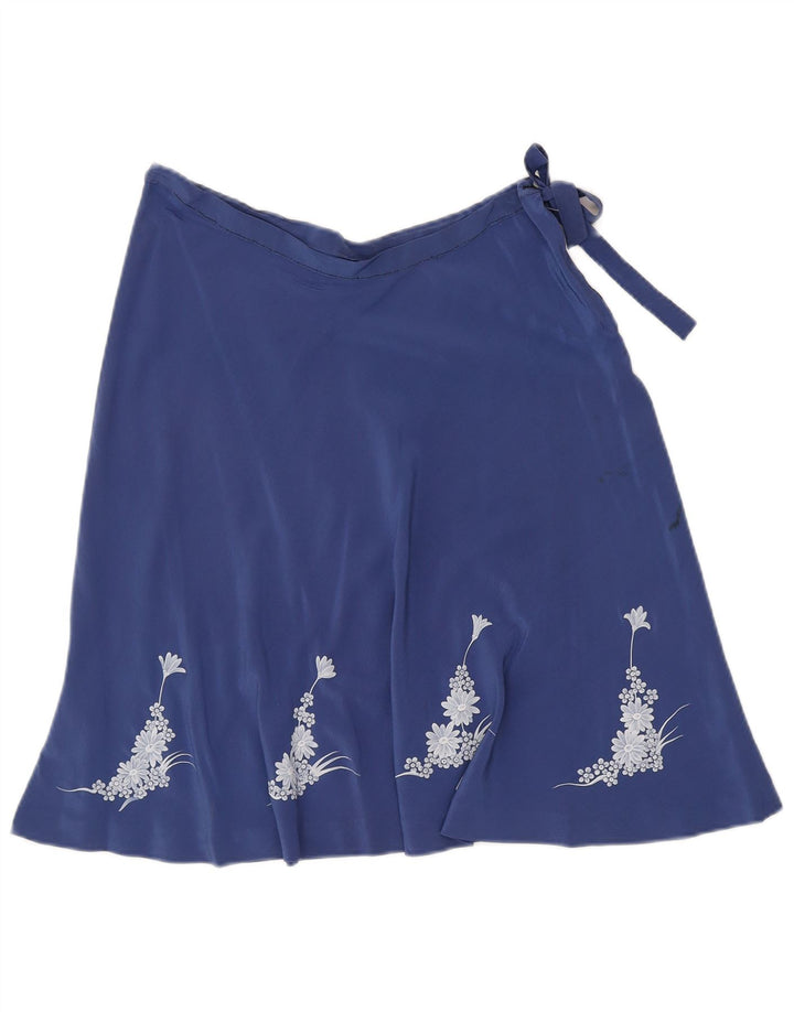 Vintage A-line nederdel til kvinder W26 Small Blue Floral