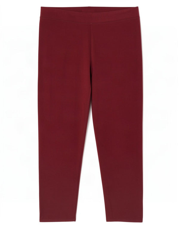 Marks & Spencer Womens Leggings UK 20 2XL Burgundy Cotton