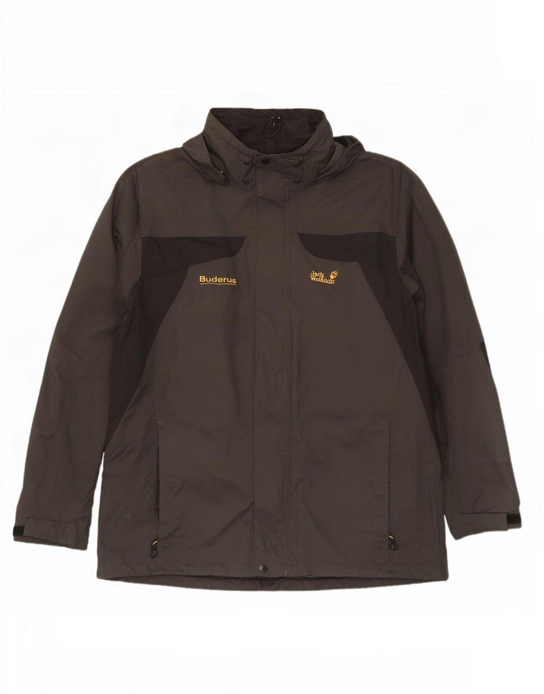 Jack Wolfskin Regnjakke til mænd UK 50 3XL Khaki Colourblock Polyamid