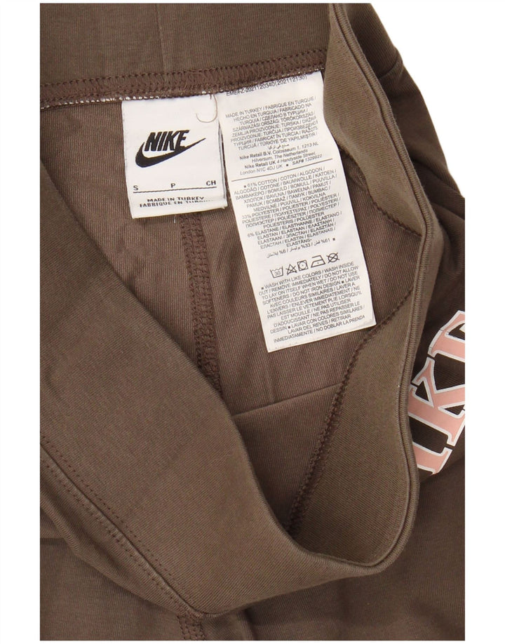 NIKE Grafiske Leggings til kvinder UK 10 Små grå bomuld