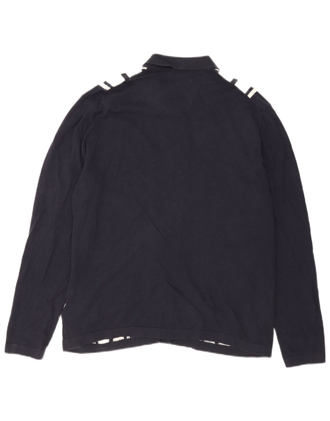 Marks & Spencer Herre cardigan sweater Stor marineblå stribet bomuld