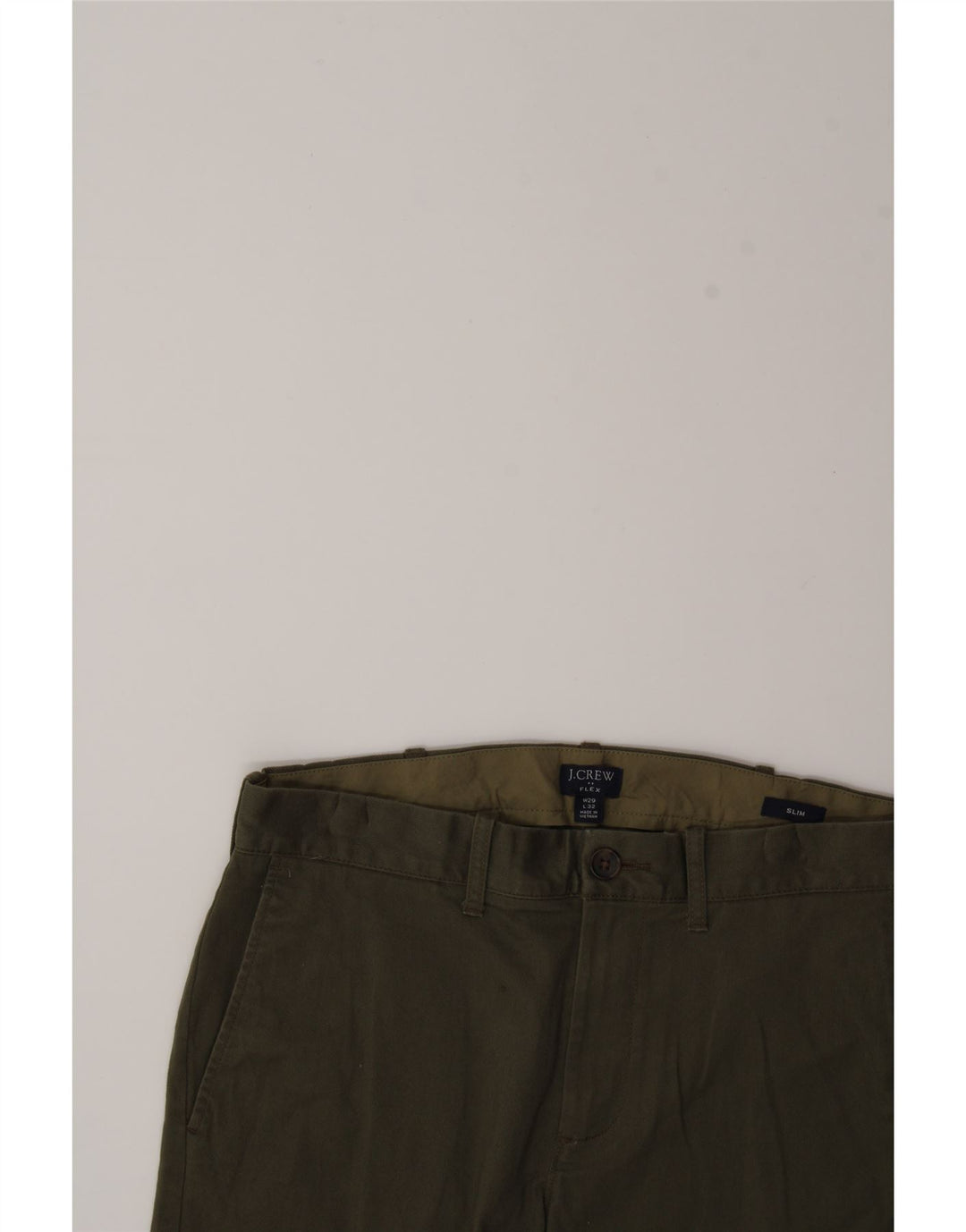 J. CREW Mens Flex Slim Chino Shorts W29 Small Khaki Cotton Vintage J. Crew and Second-Hand J. Crew from Messina Hembry 
