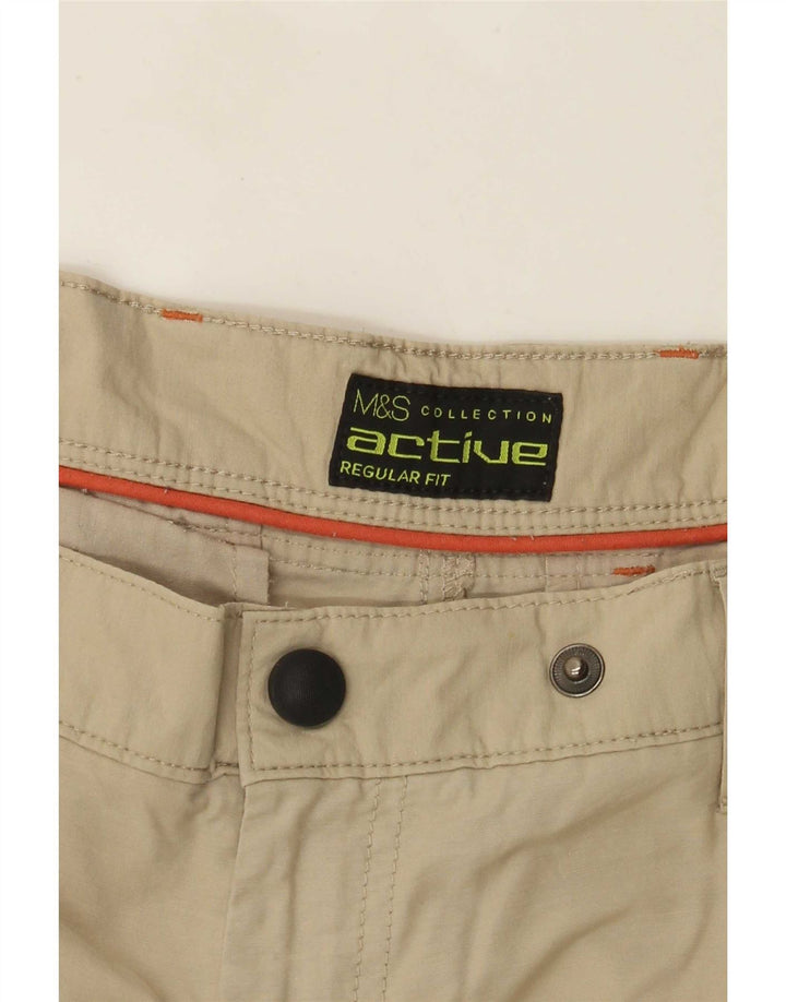 Marks & Spencer Herre Regular Fit Cargo Shorts W40 XL Beige