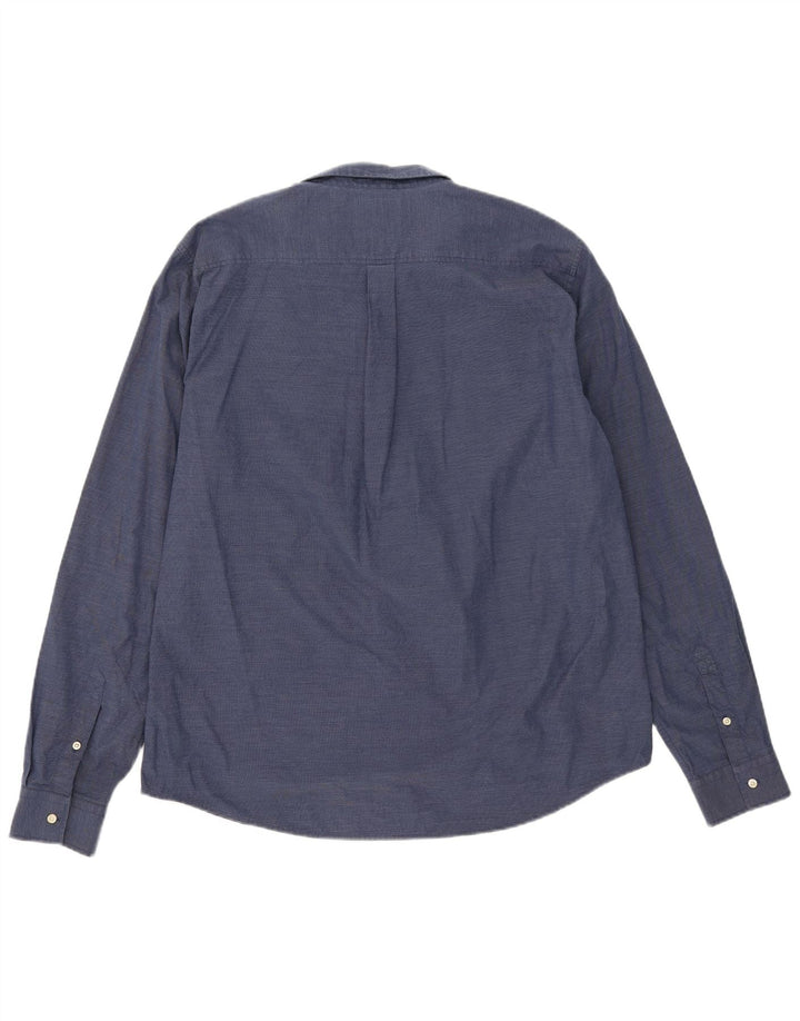 Superdry herre Regular Fit skjorte XL blå bomuld