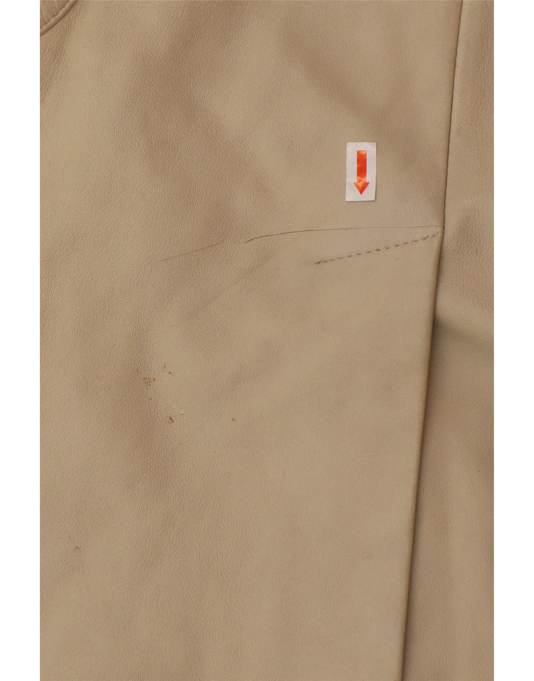 OLLY & CO Læderfrakke til kvinder UK 10 Small Beige Læder