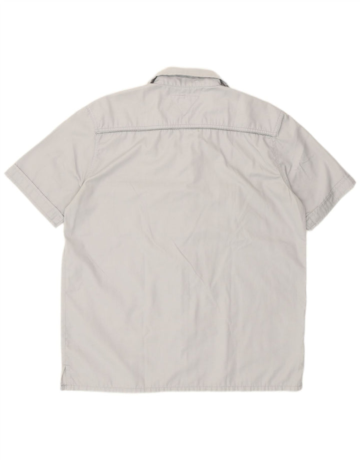 Meltin' Pot Kortærmet Herreskjorte XL Grå Polyester