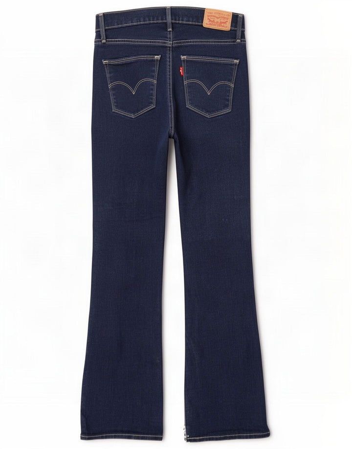 Levi's Womens Slimming Bootcut Jeans W27 L29 Navy Blue Cotton