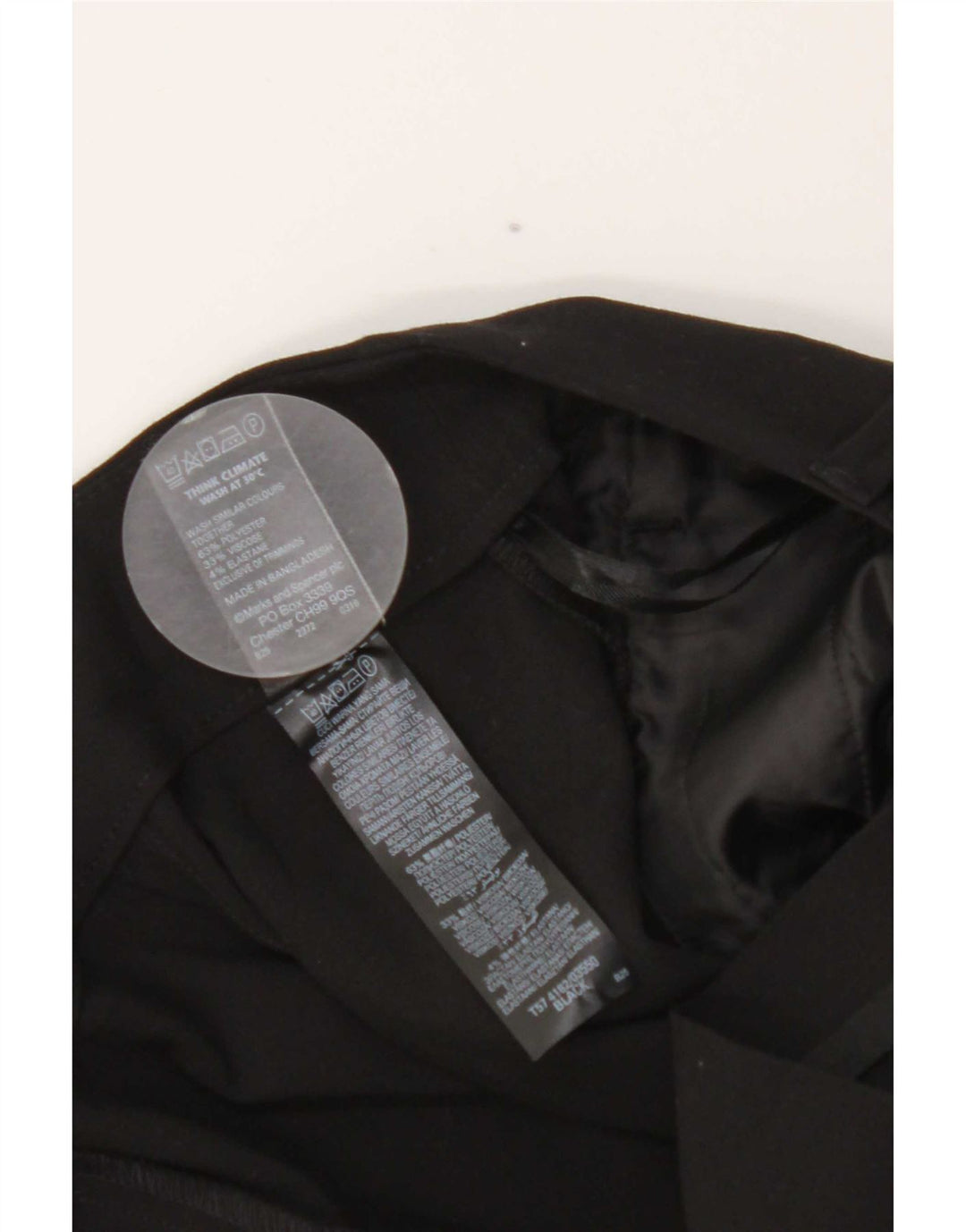 Marks & Spencer Pencil Nederdel til kvinder UK 12 Medium W30 Sort Polyester