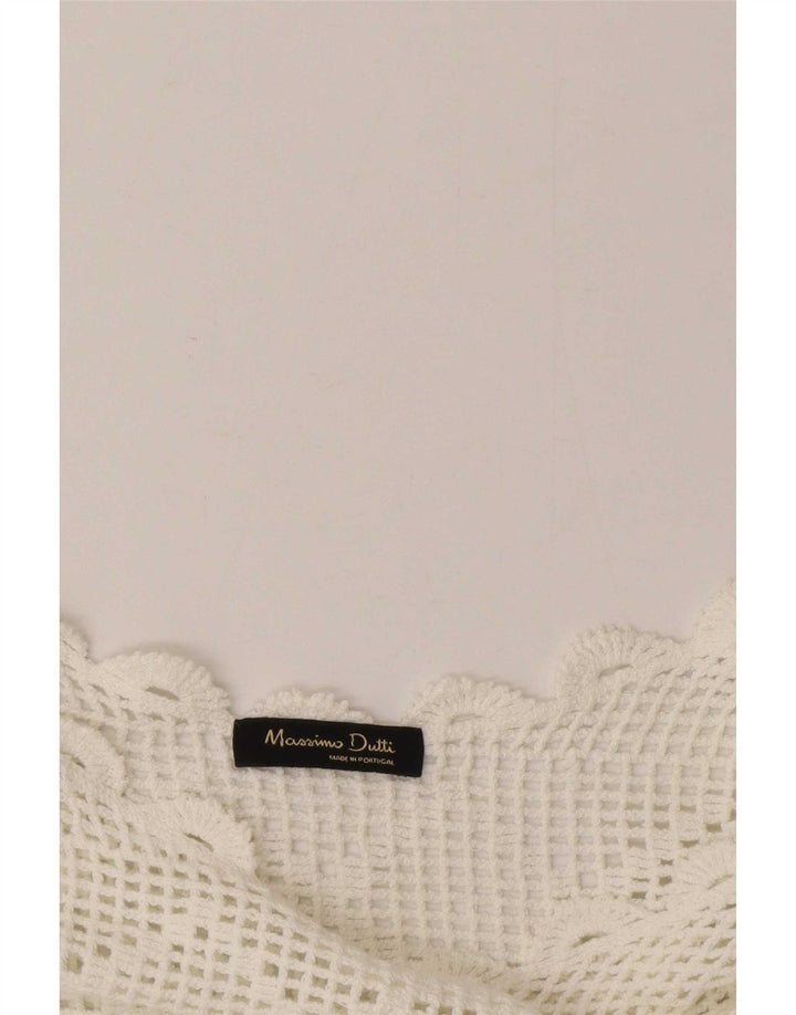 Massimo Dutti Dame ærmeløs bluse Top UK 16 Large White