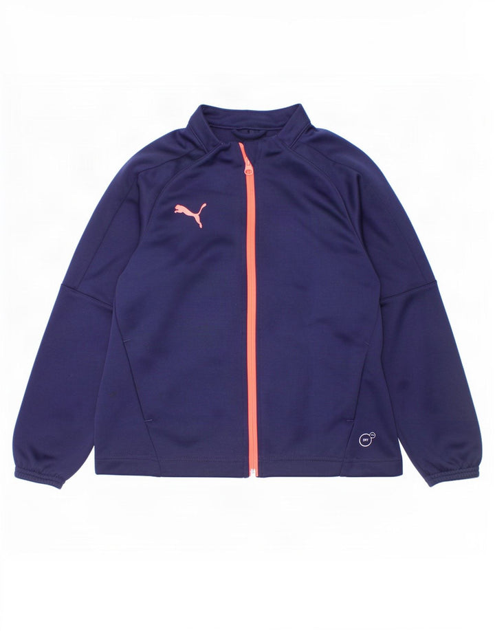Puma piger træningsdragt topjakke 7-8 år marineblå polyester
