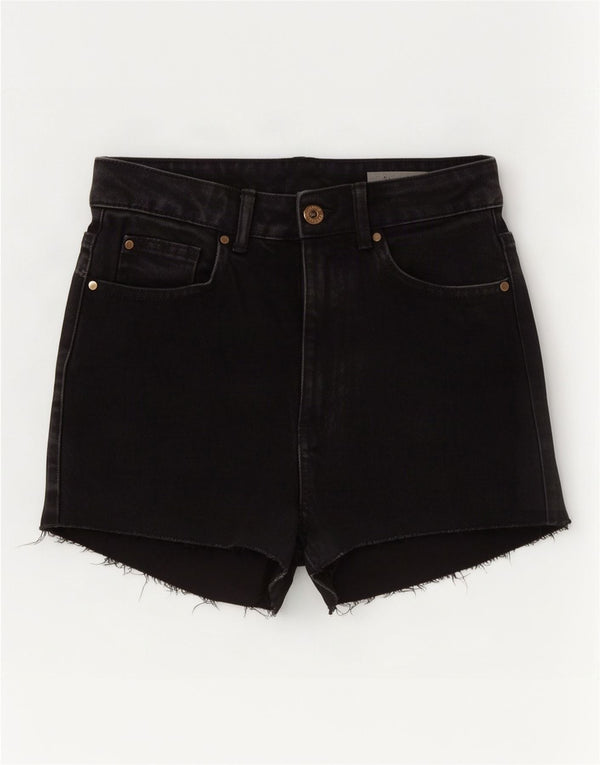 Marks & Spencer Womens Wide Leg High Rise denimshorts UK 6 XS W22 Sort