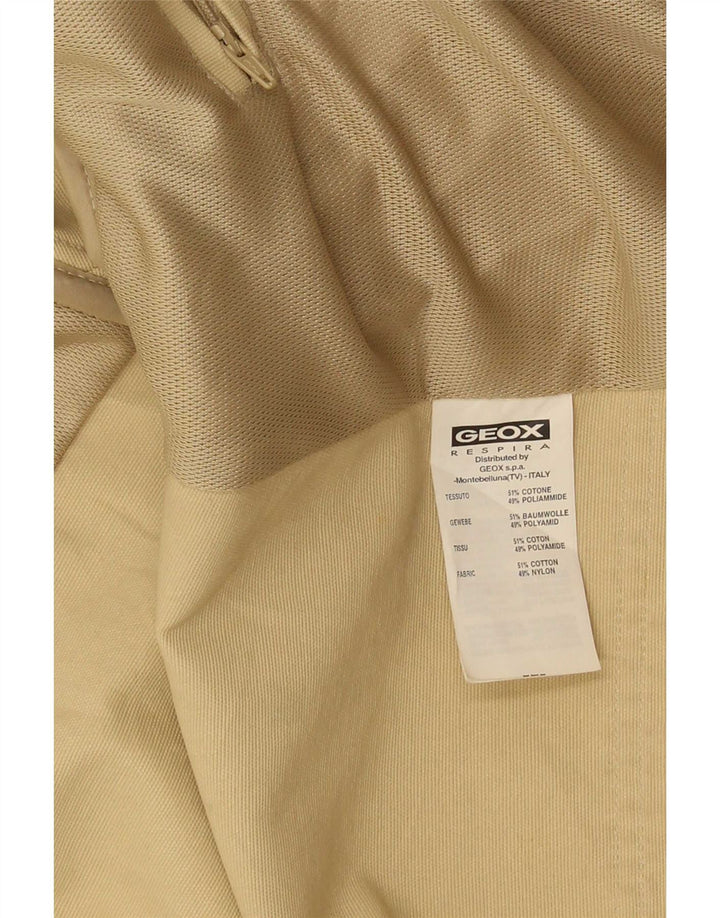 Geox Womens Respira Utility Jacket UK 42 XL Beige Bomuld