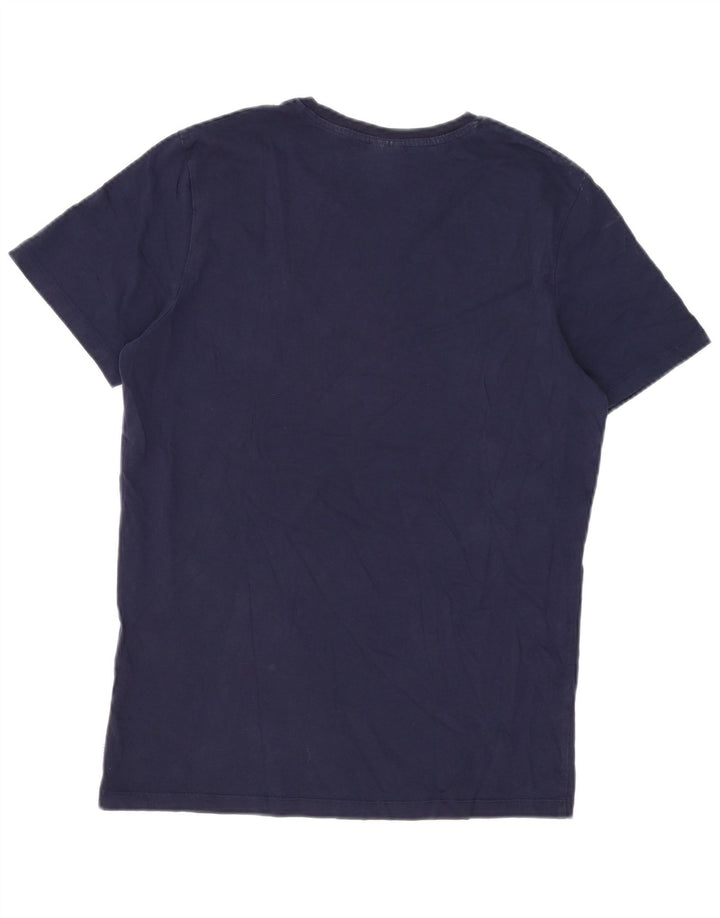 Jack & Jones Herre T-Shirt Top Medium Marineblå Bomuld