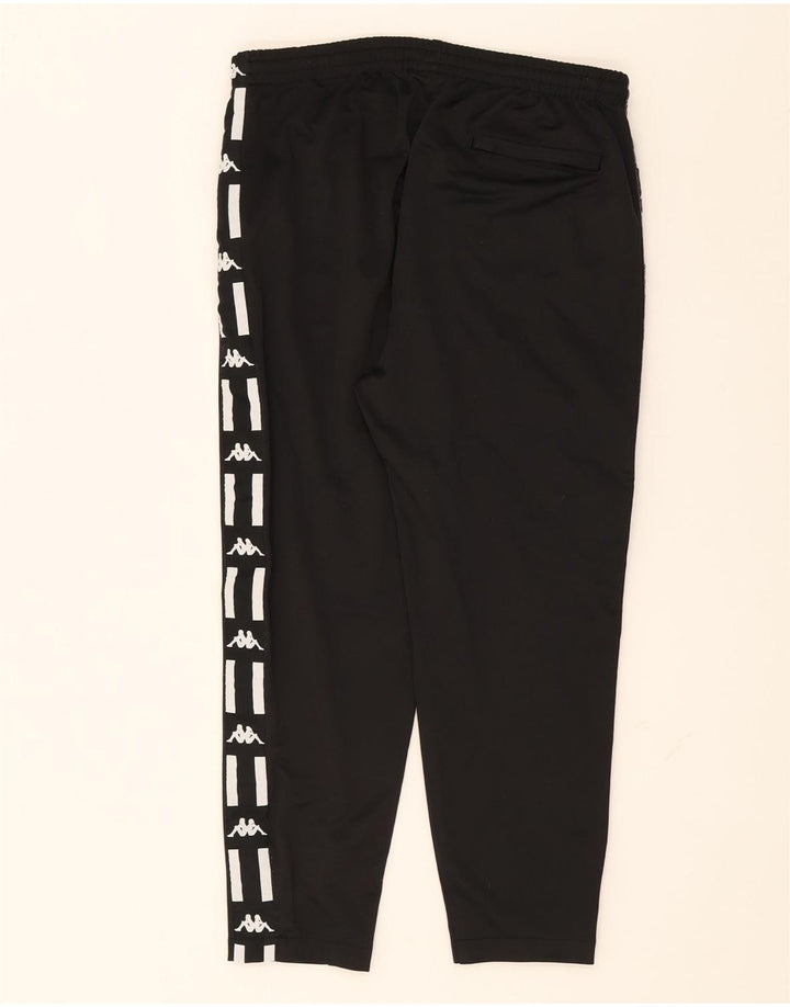 KAPPA Mens Graphic Tracksuit Trousers Medium Black Polyester Vintage Kappa and Second-Hand Kappa from Messina Hembry 