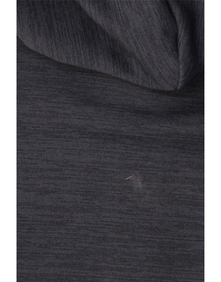 ADIDAS Mens Zip Hoodie Sweater Medium Navy Blue Polyester