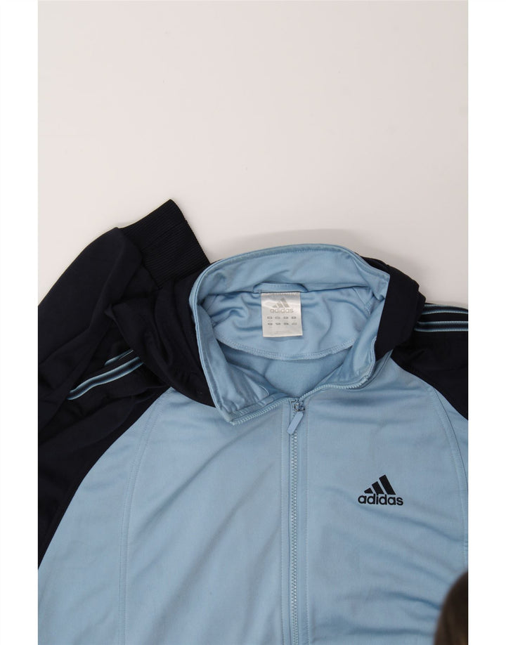 ADIDAS Mens Graphic Tracksuit Top Jacket UK 38/40 Medium Blue Colourblock Vintage Adidas and Second-Hand Adidas from Messina Hembry 