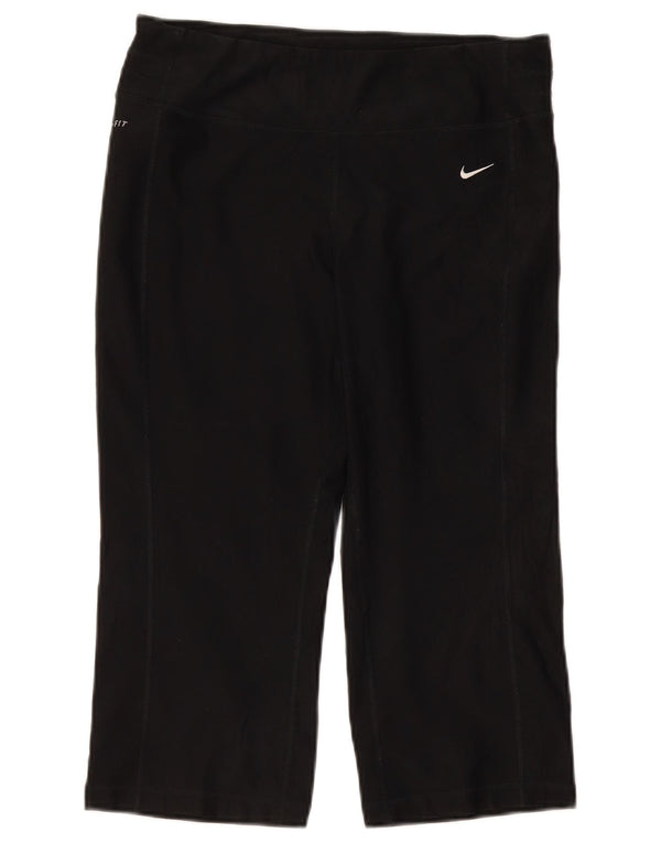 Nike Dame Capri Leggings Medium W30 L19 Sort Polyester Sports