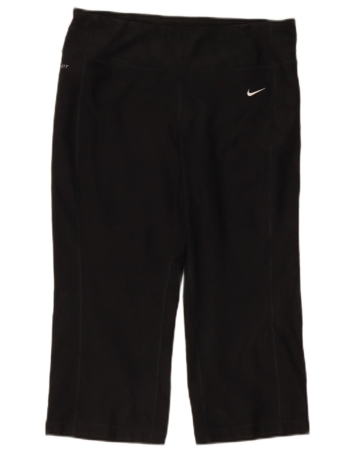 Nike Dame Capri Leggings Medium W30 L19 Sort Polyester Sports