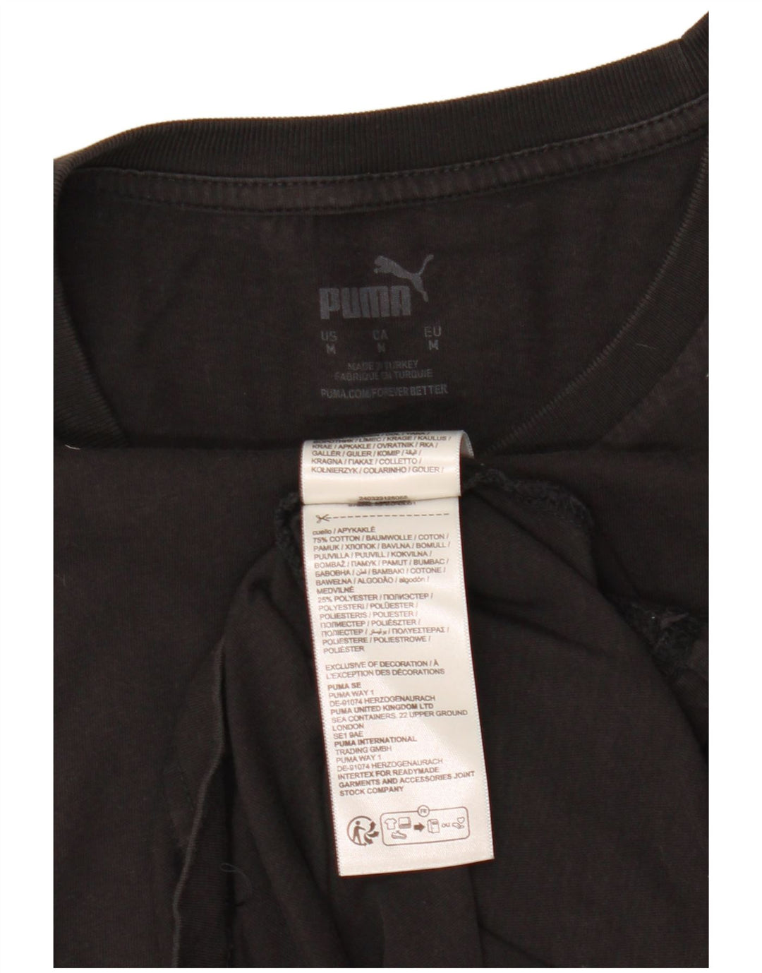 PUMA T-shirt top mellem sort bomuld til mænd