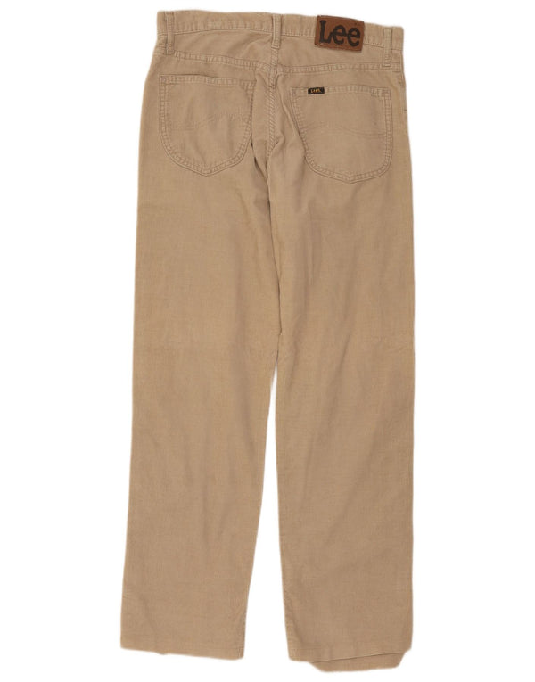 Lee Womens Brooklyn lige fløjlsbukser W32 L28 Beige bomuld