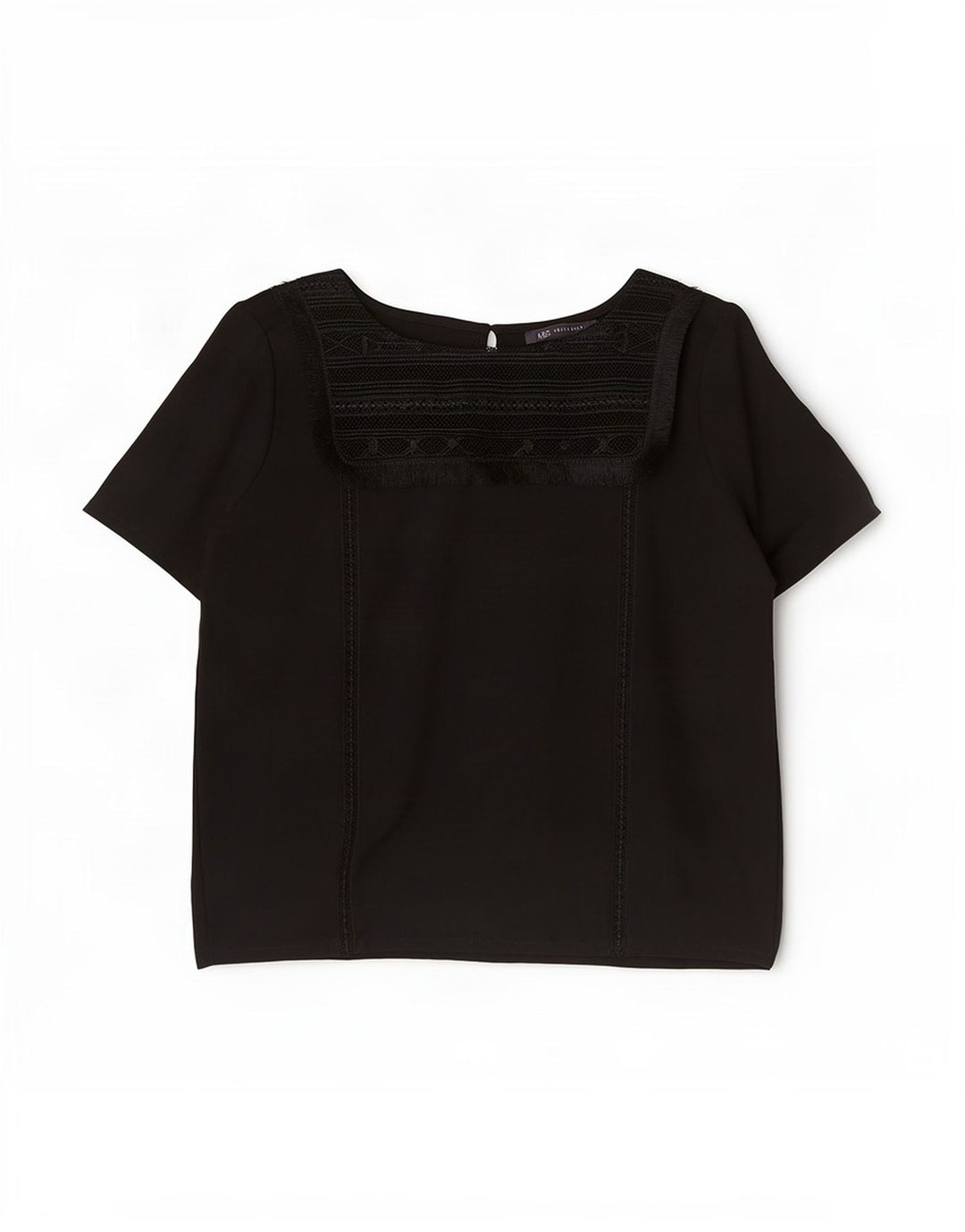 Marks & Spencer Damebluse Top UK 14 Stor Sort Viscose