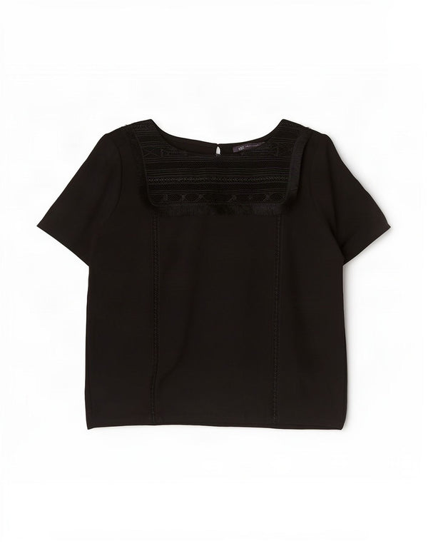 Marks & Spencer Damebluse Top UK 14 Stor Sort Viscose
