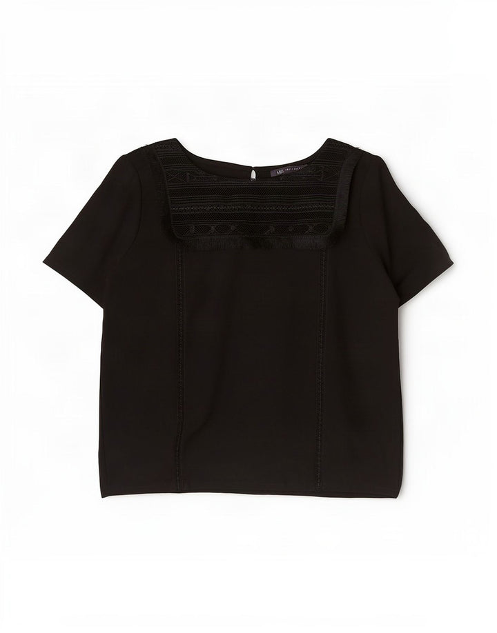 Marks & Spencer Damebluse Top UK 14 Stor Sort Viscose