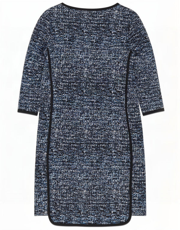 Marks & Spencer Dame 3/4-ærmet Shift Dress UK 10 Small Blue Flecked