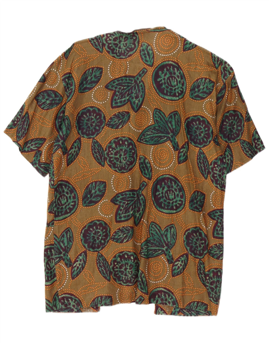 IDEA Kortærmet cardigantop til kvinder UK 14 Medium Khaki Floral