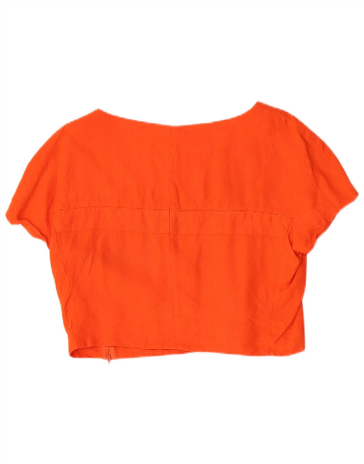 Genny Womens 2-delt sæt US 10 Large Orange Linen