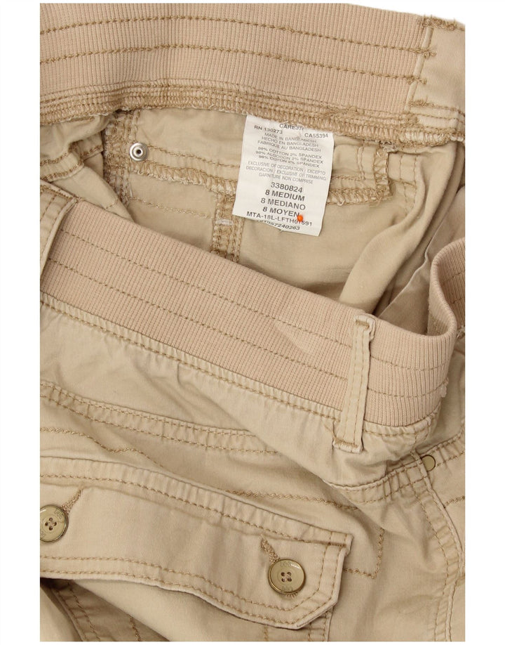 LEE Dame Straight Cargo Capri Bukser US 8 Medium W30 L18 Beige Bomuld