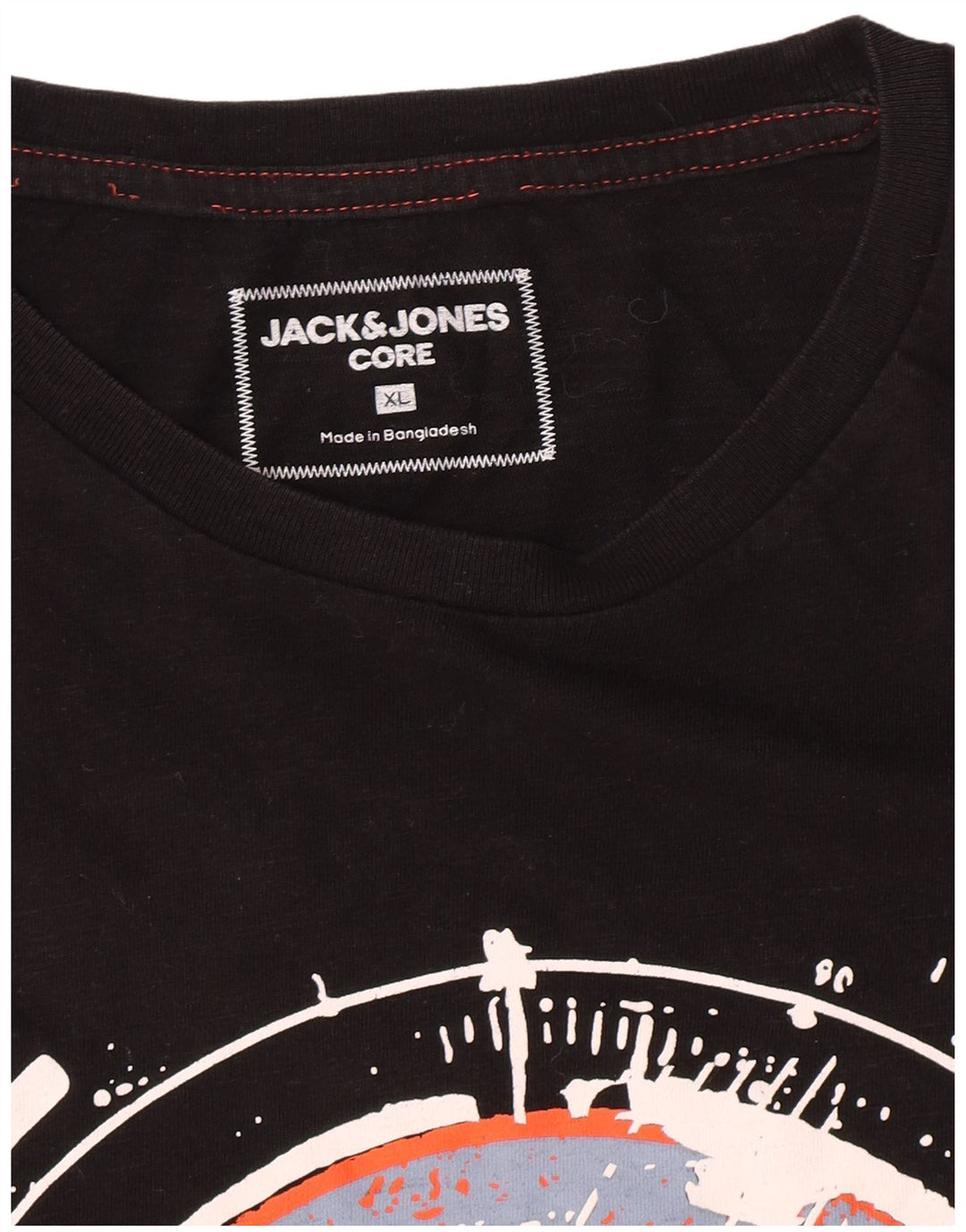 Jack & Jones Herre Grafisk T-Shirt Top XL Sort