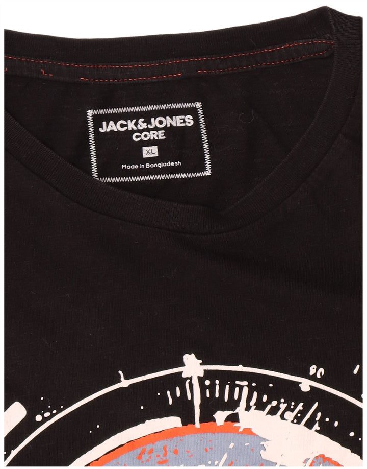 Jack & Jones Herre Grafisk T-Shirt Top XL Sort