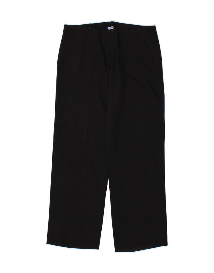 ONYX Womens Straight Chino Trousers IT 44 Medium W32 L30 Black Polyester Vintage Onyx and Second-Hand Onyx from Messina Hembry 