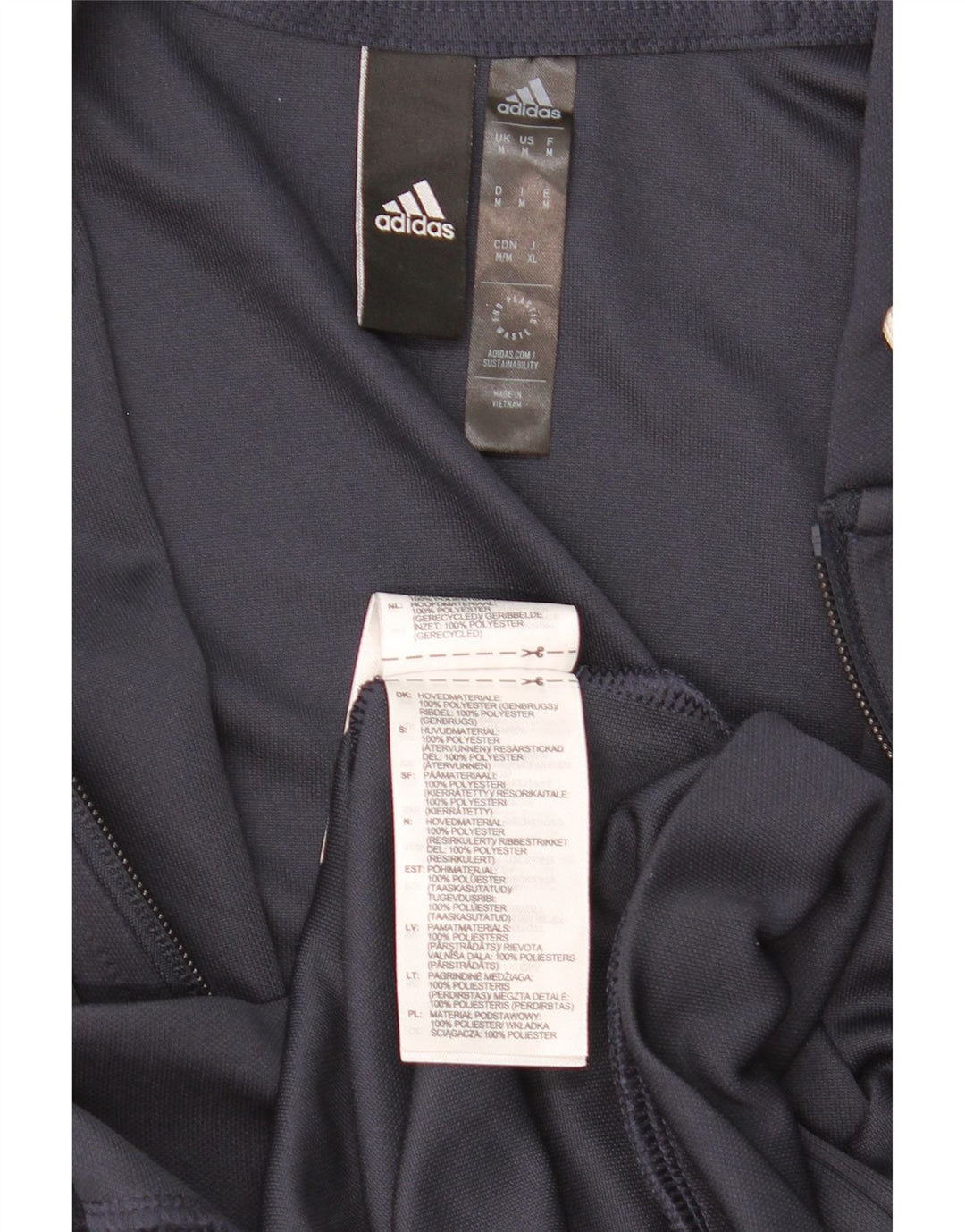 ADIDAS Aeroready hættetrøje med lynlås til mænd mellem marineblå polyester